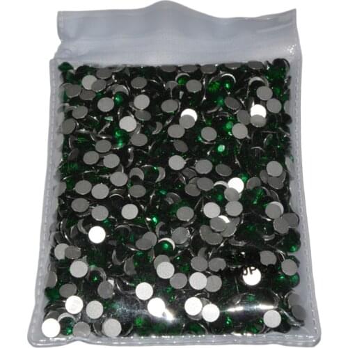 Queenme Nail Art Rhinestone SS3-SS30 Malachite green Glass Flatback Non HotFix Rhinestones Glue On For Nails Decorations