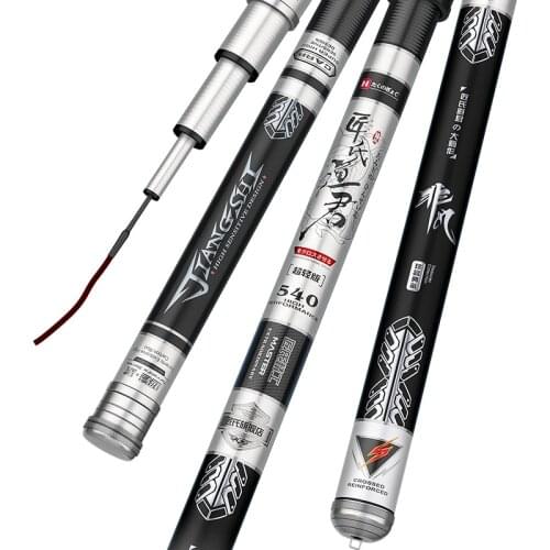 Ultralight SuperHard Stream Hand Pole Carbon Fiber Casting Telescopic Fishing Rod Tackle 3.6M 3.9M 4.5M 4.8M 5.4M 5.7M 6.3M 7.2M