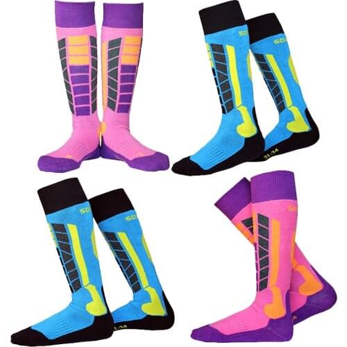 Outdoor Winter Children Thermal Ski Socks Girls Cotton Sports Snowboarding Skiing Socks Thermosocks Leg Warmers For Boys Kids