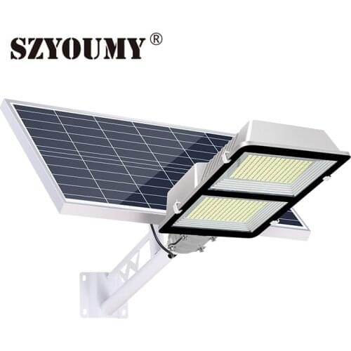 SZYOUMY 150W 180W Solar Street Light Outdoor Remote Control 300 Leds Solar Chargeable Motion Sensor Security Lights Dusk To Dawn