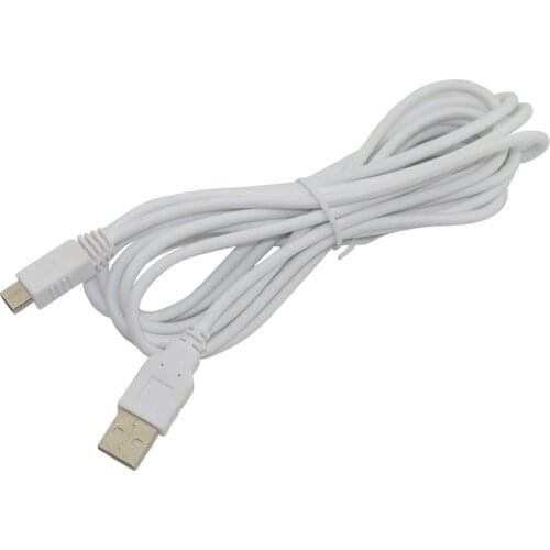 3m USB Data Power Charging Cable for Wii U Gamepad White