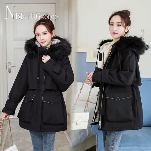 Big Pocket Women Cargo Coat 4 Colors Can Choose Winter Thick Female Parkas
