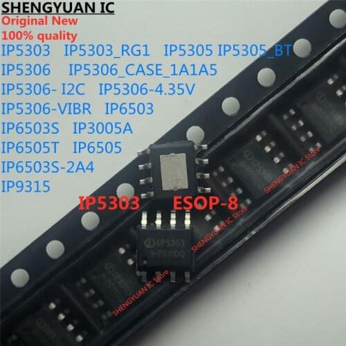 10pcs IP5303 IP5303_RG1 IP5305 IP5305_BTIP5306 IP5306-I2C IP2312 IP5306-VIBR IP6503 IP6503S IP3005A IP6505T IP6505 IP9315 new