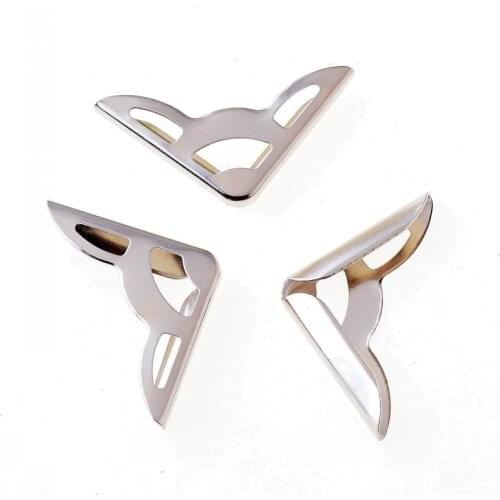 10PCs Silver Tone Book Scrapbooking Albums Menus Folders Corner Protectors 36x3x50mm F1209