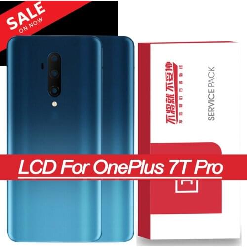 100% Original Back Battery Cover Rear Door Housing Case for OnePlus 7T Pro With Camera Lens + Adhesive Tape Repair Parts