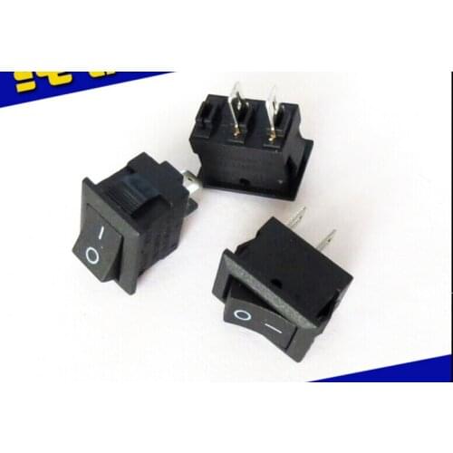 100pcs AC 250V 3A AC 125V 6A 2 Pin ON/OFF I/O SPST Snap in Mini Boat Rocker Switch 21*15mm