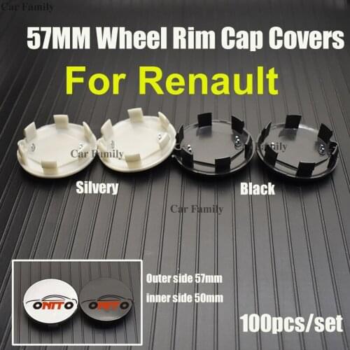100pcs/set 5.7cm 57mm Wholesale Auto Accessory For Renault Megane Clio Laguna Twingo Espace ABS Car Wheel Center Hub Caps Covers