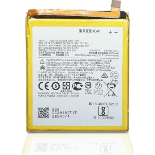 1x 3000mAh / 11.4Wh JE40 Phone Replacement Battery For Motorola Moto Z3 JE40 Batterie Bateria Batterij