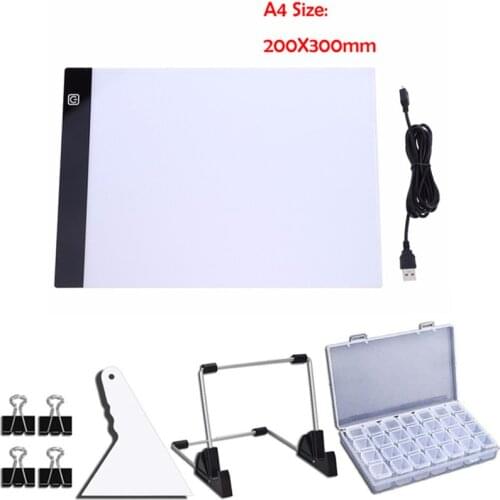 5D Diamond Painting A4 Size 20X30CM Led Light Pad Board for Painting Drawing USB Powered Light Board Kit with Stand