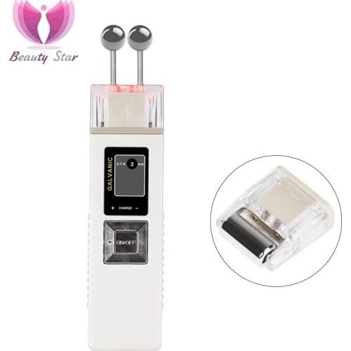 Beauty Star Ion Galvanic Microcurrent Skin Firming Machine Skin Care Wrinkle Removal Facial Massager Iontophoresis Face Clean