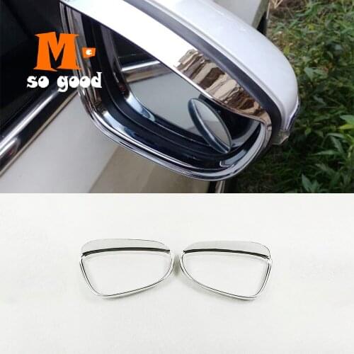 For Scirocco 2009 - 2016 Car Rearview Mirror Frame Cover Rain Eyebrow Covers trim Auto Accessories