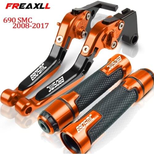 For 690SMC 690SMCR 690 2008 - 2013 2012 2011 2010 2009 Motorcycle Accessories Brake Clutch Levers & handlebar handle bar