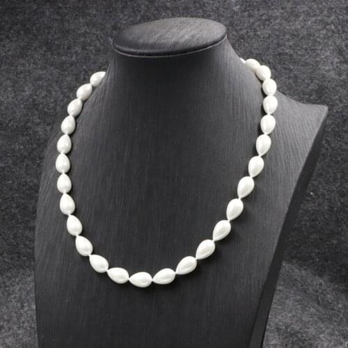 Imitation Pearl Beads Strand Choker Necklace Collar Statement Short Necklace for Women Weddings Party Gifts Jewelry 18" A570