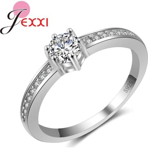 Fashion 925 Sterling Silver Ring For Women Wedding Engagement Cute Crystal Girl Party Accessory New New Design CZ Jewelry