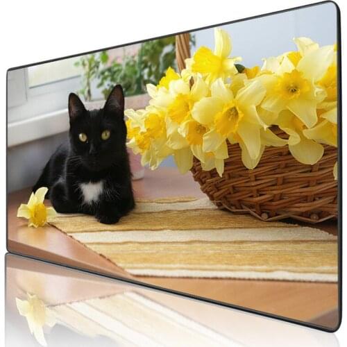 XGZThis Cats Eyes Are As Beautiful As Flowers Gamer Mousepad Lock Ege Personalized Table Computer Keybard Mat HD Printing Pad