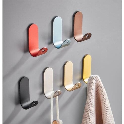 7 Color Robe Hook Wall Hook Towel Hook For Bathroom Coat Hook Rustproof Hook Hanger Clothes Hangers For Kitchen Hardware Bedroom