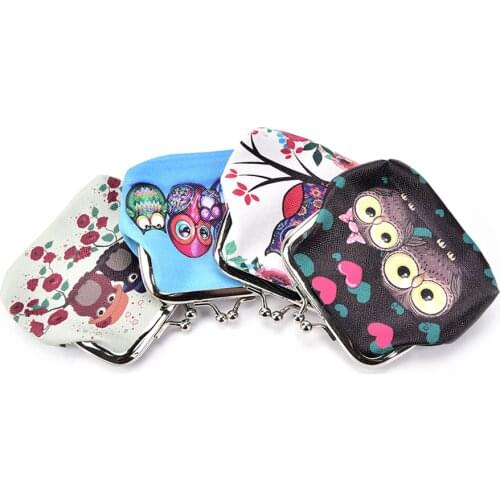 Women Cute Coin Purse Wallet Carteira Feminina Hot Selling Women Purse Lovely Owl Pattern Printing Hasp Small Wallet