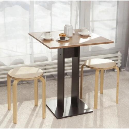 Multi-Function Square Table Chipboard Wooden Legs for Breakfast Afeternoon Tea Living Room Apartment 78x65x65 cm Easy Assembly
