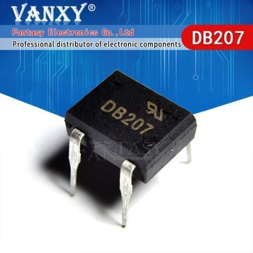 10PCS DB207 DIP B207 DIP4 Bridge Rectifiers 1000V 2A new and original IC