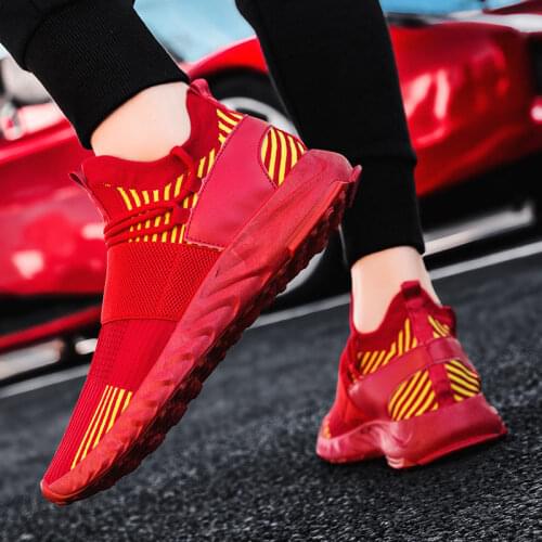 Men Sneakers Summer New Flying Woven Running Shoes Mens Casual Sports Shoes Men Footwear Breathable Mesh Light Walking Sneaker