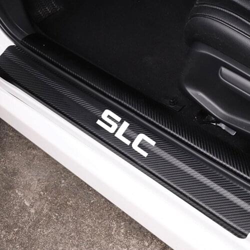 Car Door Sill Car Threshold Pedal Sticker for Mercedes-Benz SLC Decoration Carbon Fibre Vinyl Sticker Car Accessories