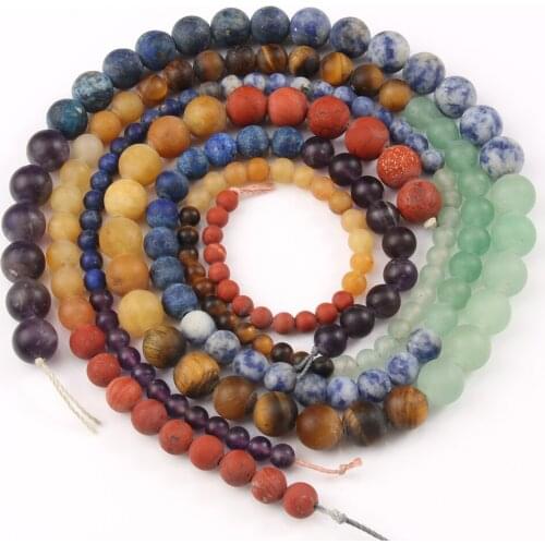 Natural Matte/Smooth Tiger Eye Jades Jespers Beads for Jewelry Making DIY Handmade Bracelet Necklace Accessories 6 8 10mm 15