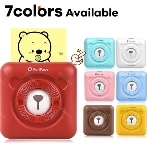 PeriPage A6 Mini Wireless Bluetooth Portable Pocket Printer Thermal Laber Printer Sticker Paper Photo Printing Phone Printers