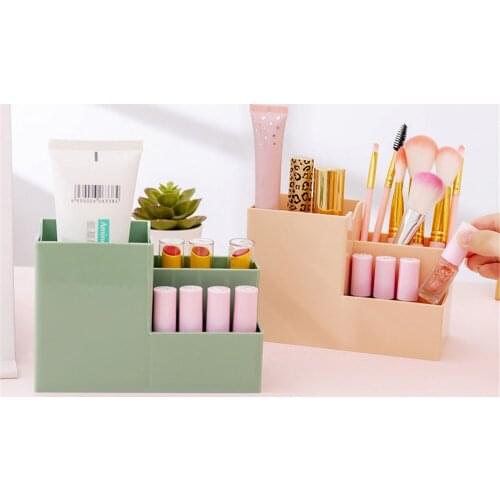 Simple Solid Color Multifunctional Pen Holder Pencil Stand Desktop Storage Case Brushes Holder Stationery Office Desk Organizer