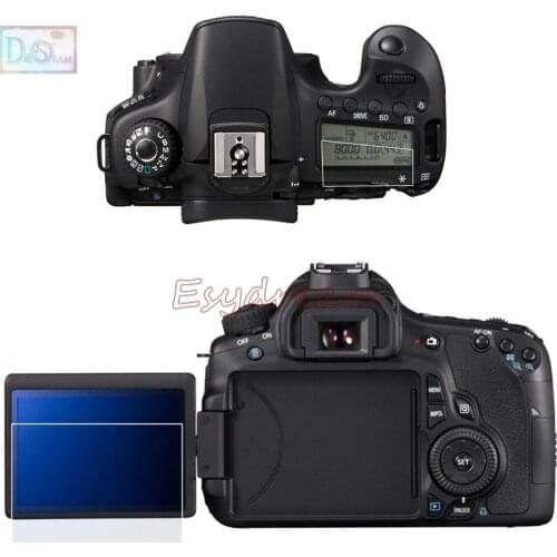 Self-adhesive Glass Main LCD + Shoulder Top Info Screen Protector for Canon 60D 600D Kiss X5 Rebel T3i 550D Rebel T2i Kiss X4