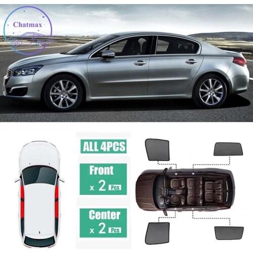 For Peugeot 508 2015-2017 Window Sunshade UV Protection Ray Blocking Mesh Visor Laser Black Net Yarn