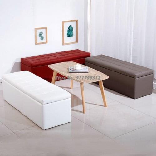 Shoe changing stool shoe cabinet household bed end storage sofa stool clothing store rectangular rest stool shoe store long stor