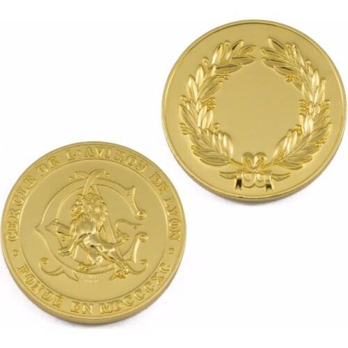 The factory sells plated coins Excellent quality plating engraving gold coin
