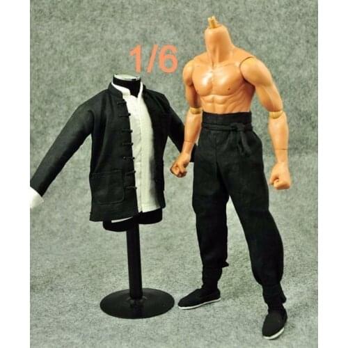 1:6 China Chinese Costume Male Man Clothing Kung Fu Suit Clothes Model Toys Fit For 12" Action Figure Body Accessory