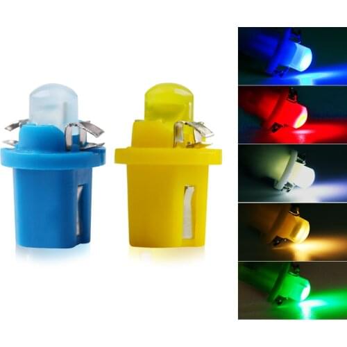 10Pcs/lot Colorful T5 B8.5D B8.5 SMD LED Car Light Automobiles Light-emitting Diode Instrument Dashboard Light Bulbs DC 12 V