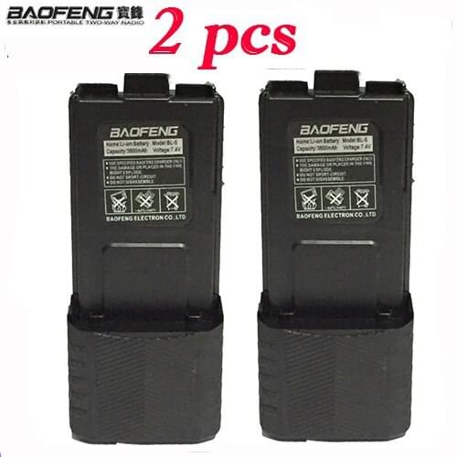 2pcs Full Capacity Big 7.4v uv-5r 3800 mah Baofeng Accessories For Radio Walkie Talkie 3800mah uv5r uv-5re UV 5R baofeng battery