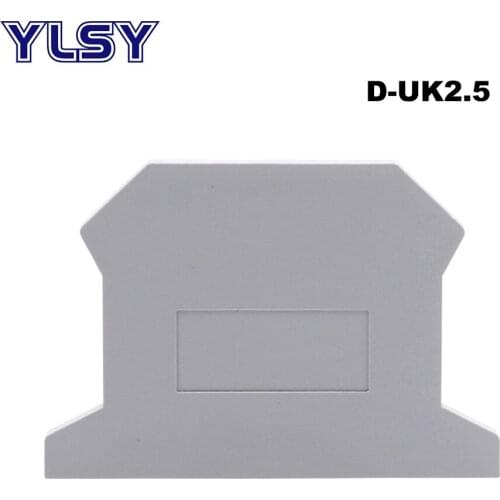 20/30pcs Terminals End Plate D-UK2.5 Din Rail Mount Screw Terminal Block Bornier Baffle Separator Morsettiera UK2.5B Accessories