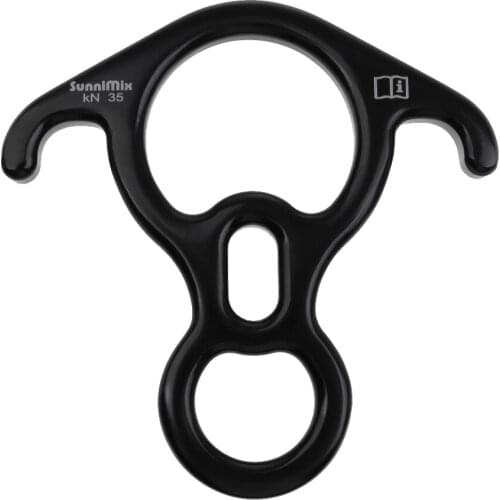 35KN Large Figure 8 Ring Rope Descender Belay Device Rock Climbing Rappelling Rescue Aerial Dance Canyoning Gear Equipment