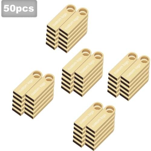 50pcs/lot USB Flash Drive 64GB 32GB 16GB 128GB Pen Drive Flash metal Storage Flash Drive Memory Stick cel usb For wedding gifts