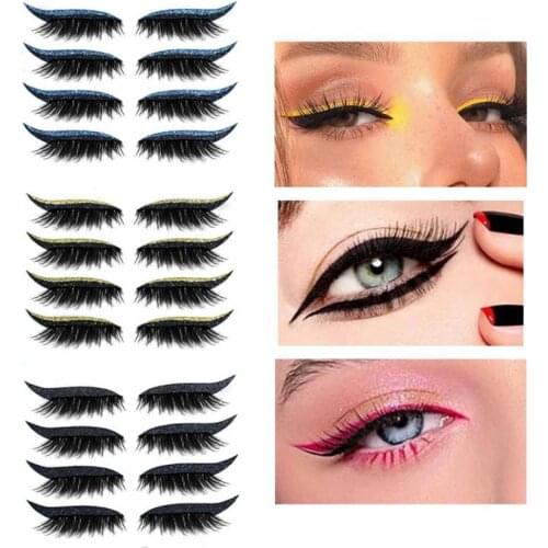 8Pcs Eyelid Line Sticker Remove Easily Anti-fall Breathable Make-up Eyeliner Eyeshadow Sticker for Shopping