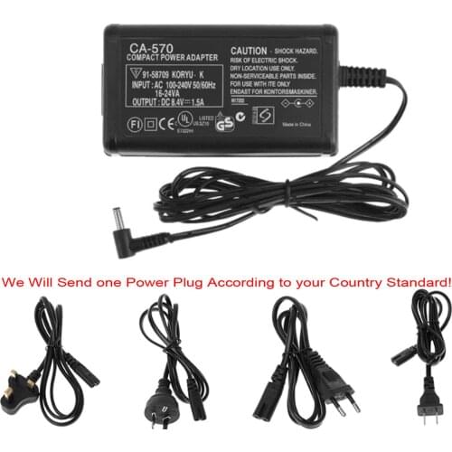 Compact Power Adapter for Canon FS20 FS21 FS22 FS30 FS31 FS36 FS37 FS40 FS200 FS300 FS400 Flash Memory Camcorder