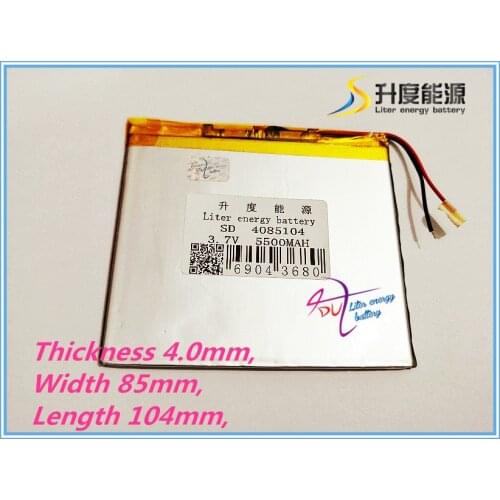 4085104 3.7V 5500mAh 4285104 Lithium Tablet PC Battery with protection board For 7inch Tablet N700ES PAD99 W12 A86N86