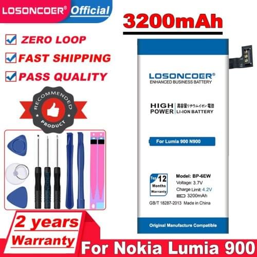 3200mAh BP-6EW Battery for Nokia Lumia 900 N900 Lumia900 BP6EW Battery Gift tools