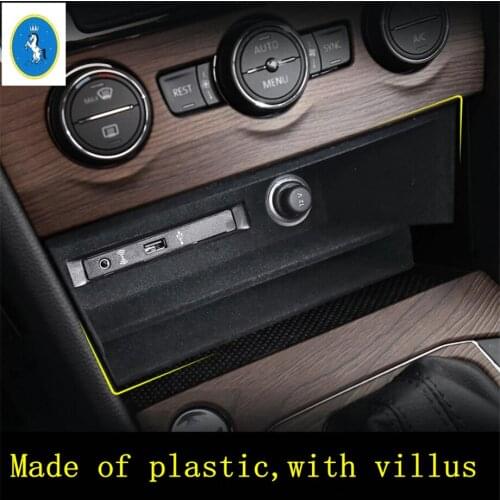 Yimaautotrims Auto Accessory Center Control Storage Container Multi-grid Box Cover Kit Fit For Volkswagen VW Tiguan 2016 - 2020