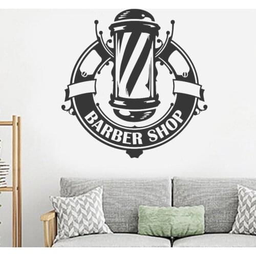 Barbershop Window Decal Vinyl Sticker Logo Art Barbers Hair Haircut Hairdressing Salon Wall Decorations Wall Decals Mural D491