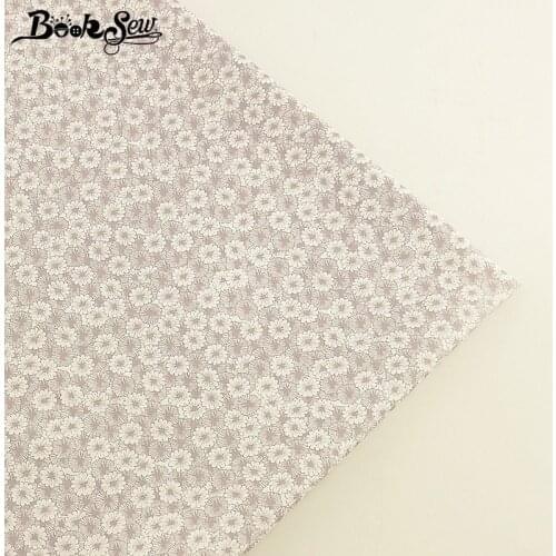 Booksew 100% Cotton Twill Flowers Fabric Sewing Cloth DIY Handmade Baby Kids Dress Bedsheet Quilts Home Patchwork Cushion Tissu