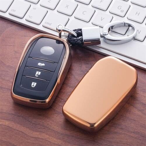 TPU Car Key Cover Case For Toyota Prado 150 Highlander Camry V70 Rav4 Aqua Corolla Hilux 2017 2018 2019 Prius Plus Accessories