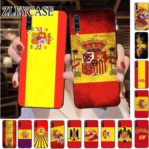 Spain Spanish flag camp Black Phone Case For Samsung Galaxy A50 A10 A20 A20E A20S A30S A40 A51 A70 A30 A6 A7 A8 COVER