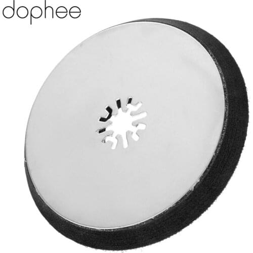 Dophee 1Pc Universal Stainless Steel 115mm Round Sanding Pad Oscillating Multi Tools Polishing Grinding Drill Dremel Rotary Tool