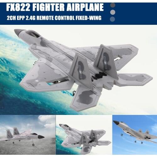 FX822 F-22 Raptor RC Model Airplane 2CH EPP 2.4G Remote Control Airplane Fixed-wing RTF InterestingToy Kids Gifts