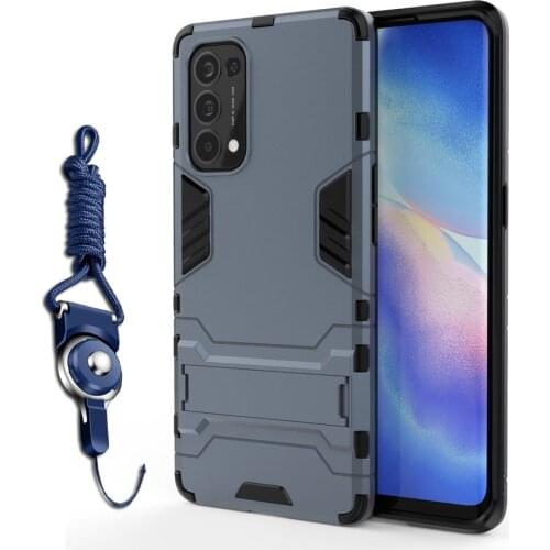 Hybrid Armor With Srtip Case For OPPO Reno 5 Pro +case Reno 4Z 5G stand Protector Phone Cover For Reno 4 Lite Realme 7 X7 Q2 Pro